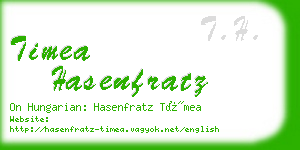 timea hasenfratz business card